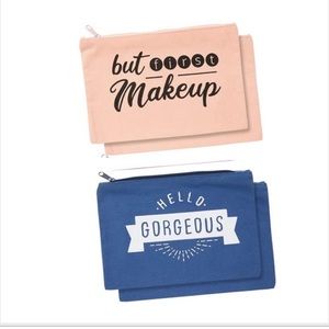 Cute Canvas Makeup Bag